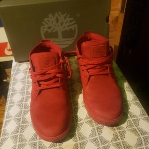 Red timberland good condition